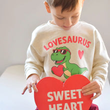 Load image into Gallery viewer, Lovesaurus Boys Valentine's Day Sweatshirt