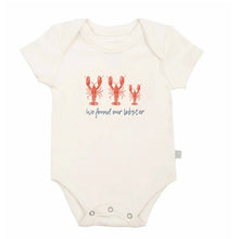 Load image into Gallery viewer, Baby Organic Graphic Bodysuit - We Found Our Lobster