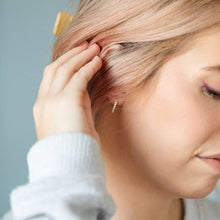 Load image into Gallery viewer, Gold Gem Hoop Earrings