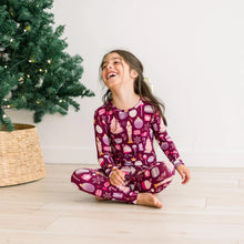 Load image into Gallery viewer, Print Long Sleeve Pajama Set - Melody Sugar Plum