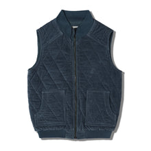 Load image into Gallery viewer, Organi Sleeveless Quilted Corduroy Jacket - Hale Navy