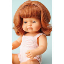 Load image into Gallery viewer, Colorful Doll Caucasian Redhead Girl - Pink Romper
