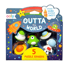 Load image into Gallery viewer, Outta This World Scented Puzzle Eraser Set of 5