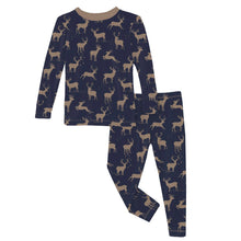 Load image into Gallery viewer, Print Long Sleeve Pajama Set - Peacock Elk
