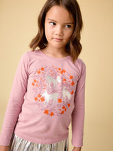 Load image into Gallery viewer, Pearly Deer Graphic Tee - Mauve Hydrangea With Deer