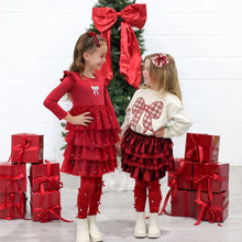 Load image into Gallery viewer, Christmas Pearl Long Sleeve Tutu Dress