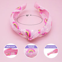 Load image into Gallery viewer, Sequin Knot Headband - Rainbow