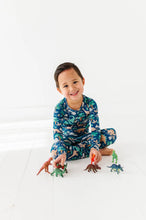 Load image into Gallery viewer, Kids Bamboo Pajamas - Bamboo Fall Clothing - Arlo Dinosaur
