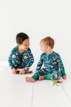Load image into Gallery viewer, Kids Bamboo Pajamas - Bamboo Fall Clothing - Arlo Dinosaur