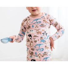Load image into Gallery viewer, Print Long Sleeve Pajama Set - Baby Rose Arctic Animals