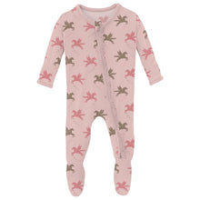 Load image into Gallery viewer, Print Muffin Ruffle Footie With 2 Way Zipper - Baby Rose Pagesus
