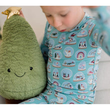 Load image into Gallery viewer, Print Long Sleeve Pajama Set - Glacier Snow Globes