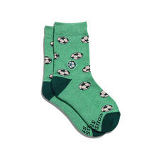 Load image into Gallery viewer, Kids Socks That Protect Sports Green Soccer Balls