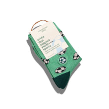 Load image into Gallery viewer, Kids Socks That Protect Sports Green Soccer Balls