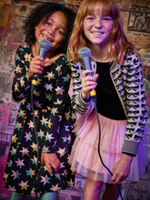 Load image into Gallery viewer, Printed Ballet Dress - Colorblock Metallic Stars