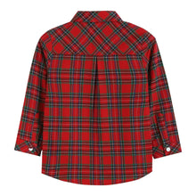 Load image into Gallery viewer, Red And Green Tartan Boy Dress Shirt