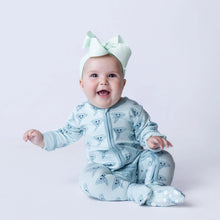 Load image into Gallery viewer, Print Footie With 2 Way Zipper Spring Sky Happy Tornado