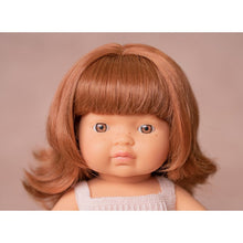 Load image into Gallery viewer, Colorful Doll Caucasian Redhead Girl - Pink Romper
