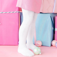 Load image into Gallery viewer, White Cable Knit Tights