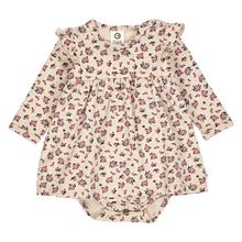 Load image into Gallery viewer, Zinna Floral Bodysuit Dress - Oak/Nostalgia Rose