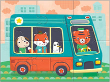 Load image into Gallery viewer, Transportation 4 In A Box Puzzle Set Transportation