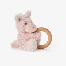 Load image into Gallery viewer, Ring Rattle Plush - Unicorn Pink/Rose