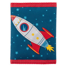 Load image into Gallery viewer, Kids Tri-Fold Wallet Space Silver