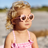Load image into Gallery viewer, Petal Pink Flower With Peach Mirrored Lenses Ages 6+
