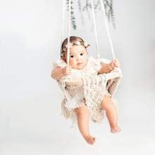 Load image into Gallery viewer, Baby Macrame Swing Organic - Natural