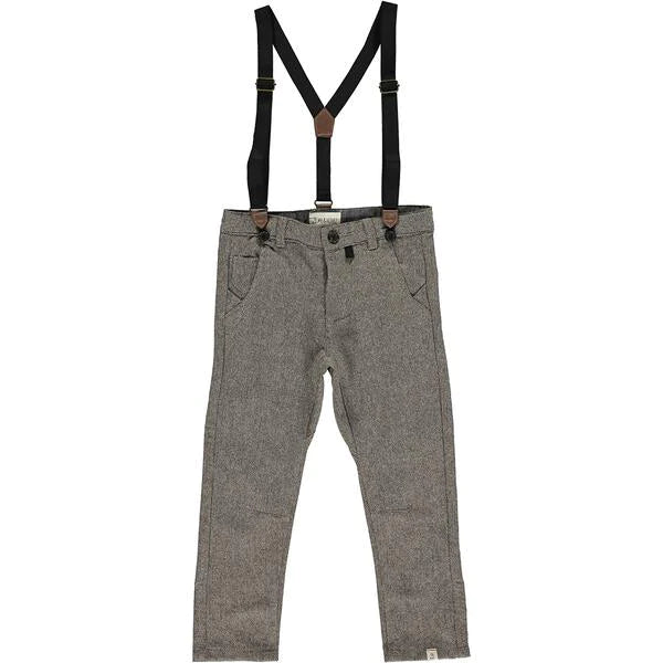 Pants With Suspenders - Brown