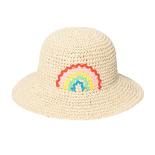Load image into Gallery viewer, Ric Rac Rainbow Straw Bucket Hat
