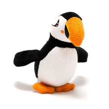 Load image into Gallery viewer, Knitted Puffin Baby Rattle
