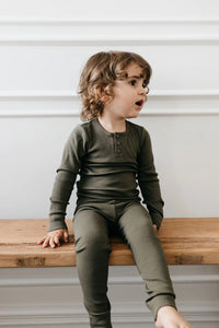 Organic Cotton Legging - Olive