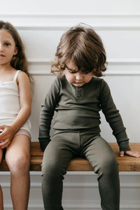 Organic Cotton Legging - Olive