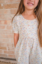 Load image into Gallery viewer, Puff Leggy Romper in Dreamy Meadows
