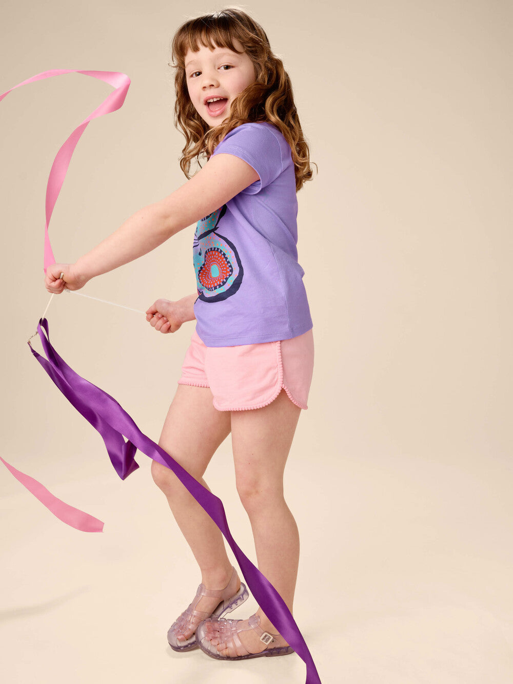 Pom Pom Gym Shorts - Blossom