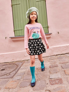 Pleated Jersey Skirt - Petit Ruban