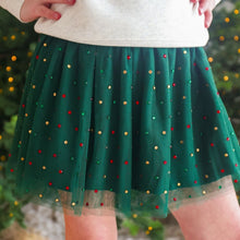 Load image into Gallery viewer, Emerald Rhinestone Christmas Tutu Skirt

