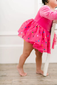 Carly Romper In Confetti Pop - Baby Bubble