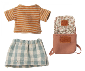 Tricycle Mouse, Big Sister With Bag Old Rose
