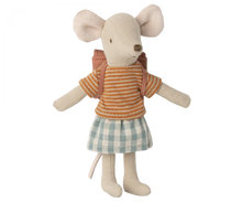 Load image into Gallery viewer, Tricycle Mouse, Big Sister With Bag Old Rose
