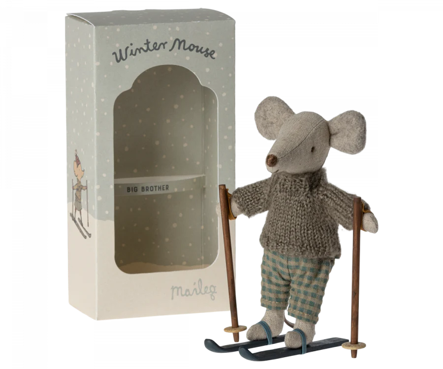 Winter Mouse with Ski Set - Big Brother