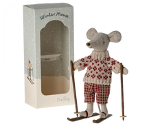 Load image into Gallery viewer, Winter Mouse with Ski Set - Mum - Red
