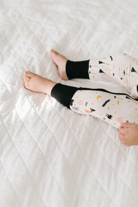 Baby Pajama Double Zip In Spooky Sceens
