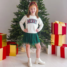 Load image into Gallery viewer, Emerald Rhinestone Christmas Tutu Skirt
