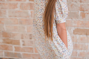 Puff Leggy Romper in Dreamy Meadows