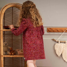 Load image into Gallery viewer, Petit Blossom Collar Long Sleeve Dress - Fig/Boysenberry/Berry
