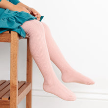 Load image into Gallery viewer, Blush Pink Cable Knit Tights
