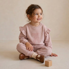 Load image into Gallery viewer, Organic Fleece Ruffle Sleeve Sweatshirt - Bow
