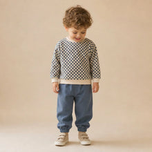 Load image into Gallery viewer, Organic Fleece Sweatshirt - Midnight Check
